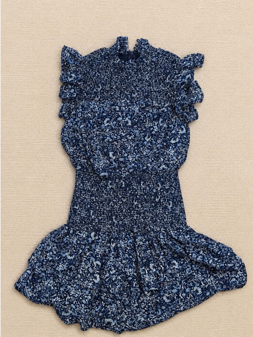 Blue Floral Mini Dress